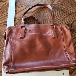 Fossil Rich Brown Leather Briefcase